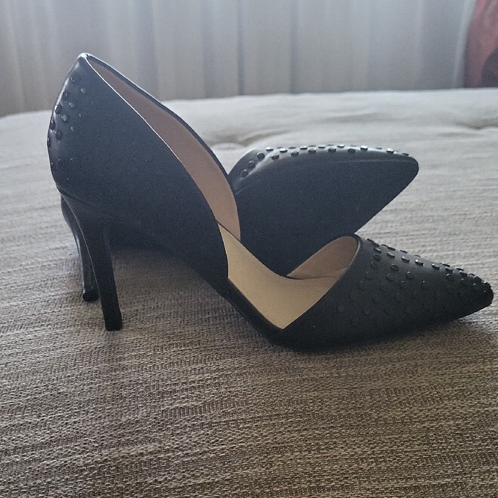 French Connection Black Studded Heels